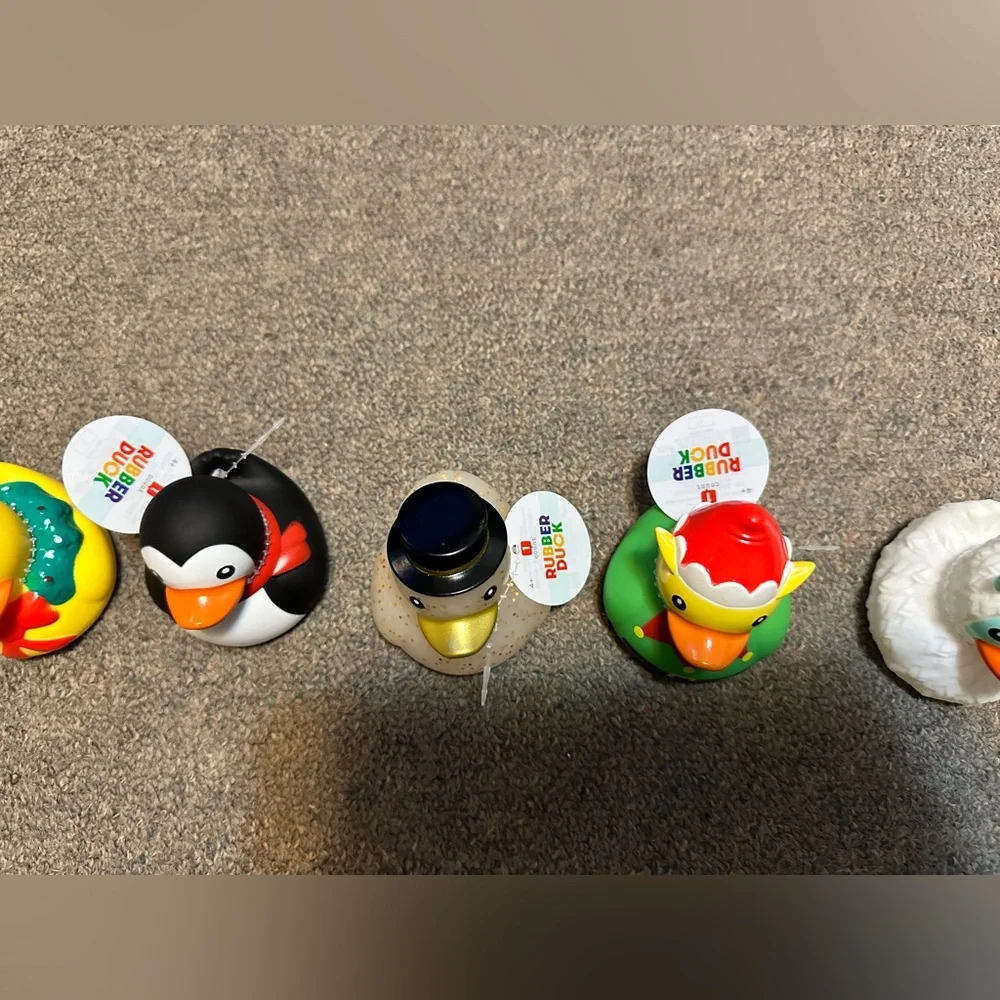 2024 FULL SET OF 5 Target Christmas Rubber Ducks New Years Elf Penguin Snowman